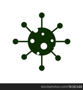 Virus icon. Green sign. Bacteria symbol. Warning element. Microbiology background. Vector illustration. Stock image. EPS 10.. Virus icon. Green sign. Bacteria symbol. Warning element. Microbiology background. Vector illustration. Stock image.