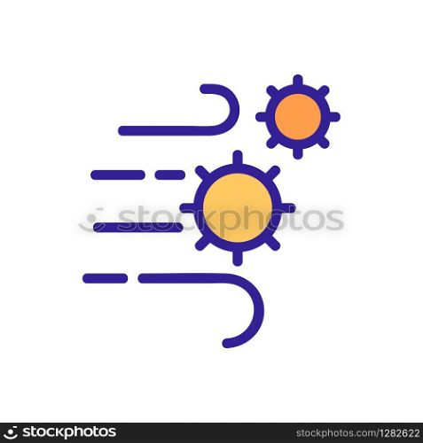 virus in the air icon vector. Thin line sign. Isolated contour symbol illustration. virus in the air icon vector. Isolated contour symbol illustration