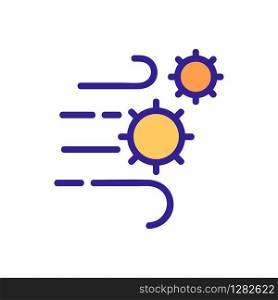 virus in the air icon vector. Thin line sign. Isolated contour symbol illustration. virus in the air icon vector. Isolated contour symbol illustration