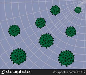 Virus infection on a medical background vector illustration