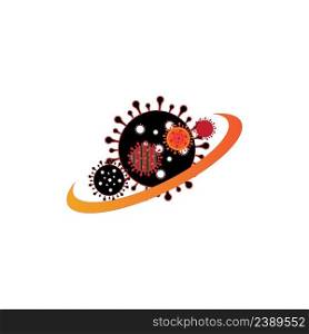 virus logo icon vector design template