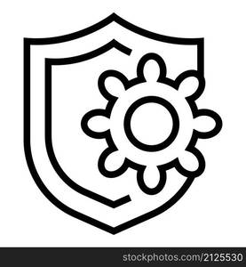 Virus medical insurance icon outline vector. Health life. Care shield. Virus medical insurance icon outline vector. Health life