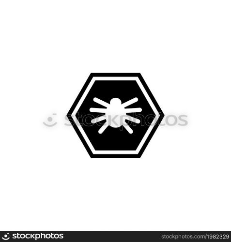 Virus, Microbe, Bacteria. Flat Vector Icon. Simple black symbol on white background. Virus, Microbe, Bacteria Flat Vector Icon