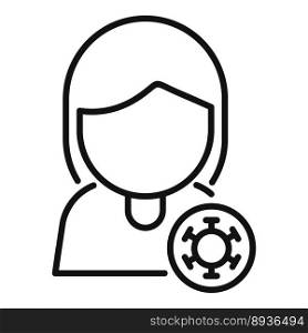 Virus protection icon outline vector. Bacteria disease. Medical immune. Virus protection icon outline vector. Bacteria disease