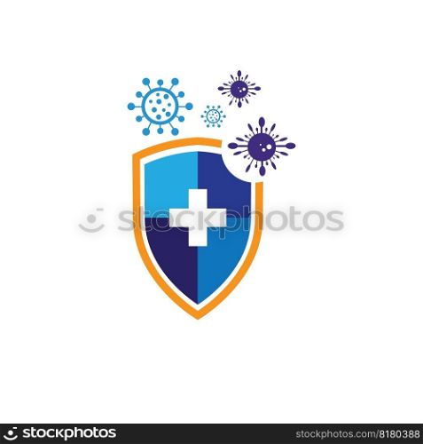 Virus protection logo images illustration design
