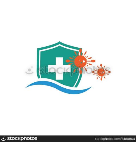 Virus protection logo images illustration design