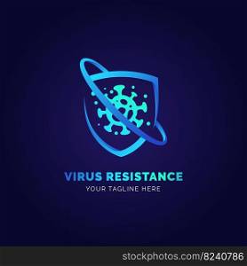 virus protection resistance antibacterial logo