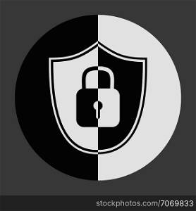 virus shield or security shield icon for websites or applications