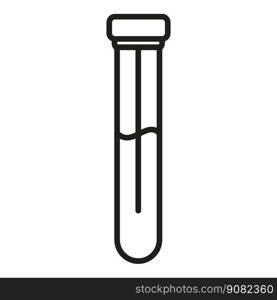 Virus test swab icon outline vector. Covid test. Check s&le. Virus test swab icon outline vector. Covid test