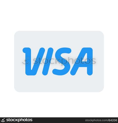 visa card, Icon on isolated background