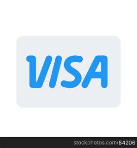 visa card, Icon on isolated background