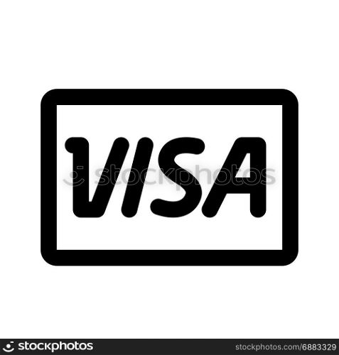 visa card, icon on isolated background