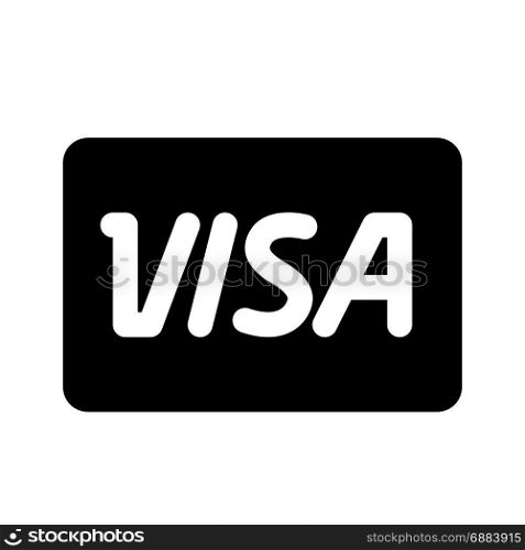 visa card, icon on isolated background,