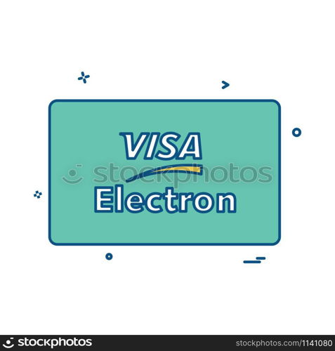 Visa Electron credit card design vector