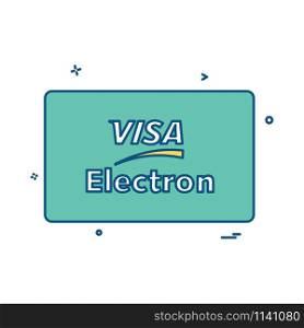 Visa Electron credit card design vector