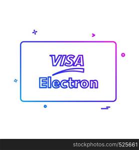 Visa Electron credit card design vector