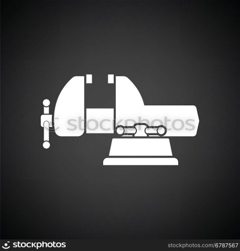Vise icon. Black background with white. Vector illustration.
