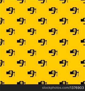 Vise tool pattern seamless vector repeat geometric yellow for any design. Vise tool pattern vector