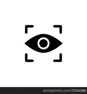 Vision icon or eye in black simple design on an isolated background. EPS 10 vector. Vision icon or eye in black simple design on an isolated background. EPS 10 vector.