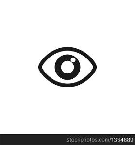Vision symbol eye icon in black. Vector EPS 10
