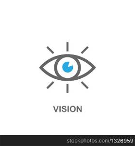 Vision symbol sign in simple style on a white background. Vector EPS 10