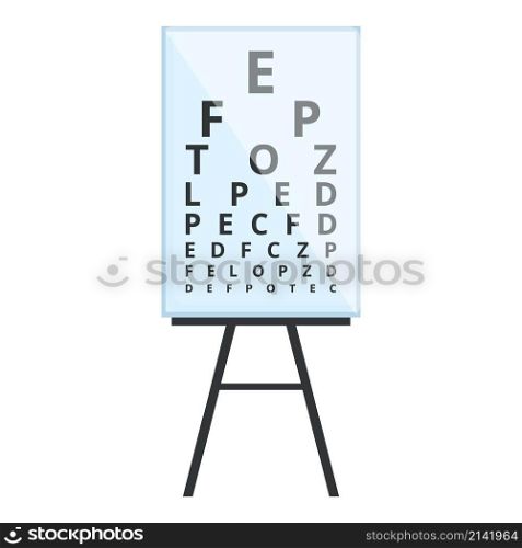 Vision test board icon cartoon vector. Eye examination. Health doctor. Vision test board icon cartoon vector. Eye examination