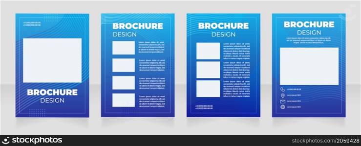 Visual content creation conference blank brochure layout design. Vertical poster template set with empty copy space for text. Premade corporate reports collection. Editable flyer paper pages. Visual content creation conference blank brochure layout design