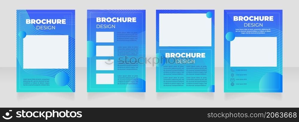 Visual effects artist course blank brochure layout design. Vertical poster template set with empty copy space for text. Premade corporate reports collection. Editable flyer paper pages. Visual effects artist course blank brochure layout design