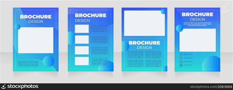 Visual effects artist course blank brochure layout design. Vertical poster template set with empty copy space for text. Premade corporate reports collection. Editable flyer paper pages. Visual effects artist course blank brochure layout design
