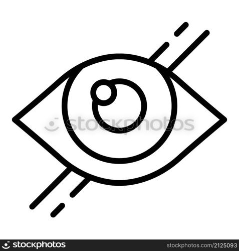 Visual eye icon outline vector. Sensory perception. Health process. Visual eye icon outline vector. Sensory perception