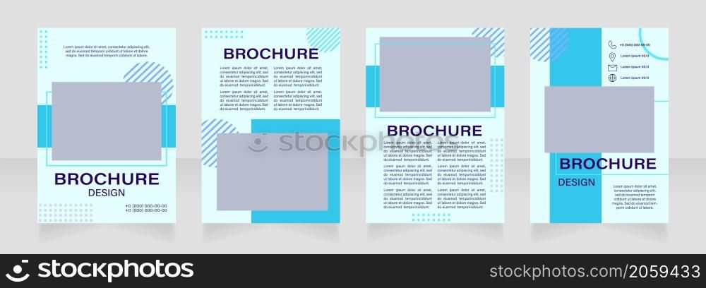 Visual marketing conference blank brochure layout design. Vertical poster template set with empty copy space for text. Premade corporate reports collection. Editable flyer paper pages. Visual marketing conference blank brochure layout design