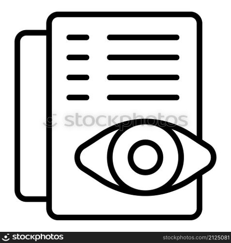 Visual perception paper icon outline vector. Brain health. Sensory cognitive. Visual perception paper icon outline vector. Brain health