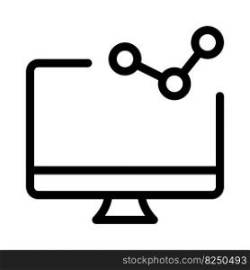 Visual representation of data on desktop screen.