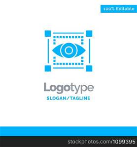 Visual, View, Sketching, Eye Blue Business Logo Template