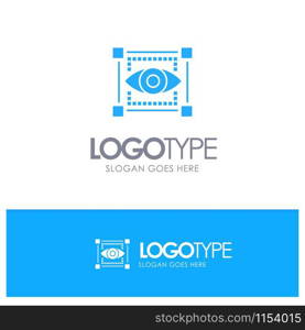 Visual, View, Sketching, Eye Blue Logo vector