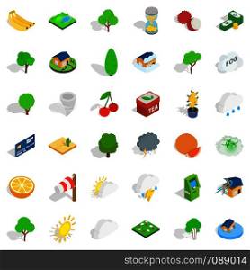 Vital icons set. Isometric style of 36 vital vector icons for web isolated on white background. Vital icons set, isometric style