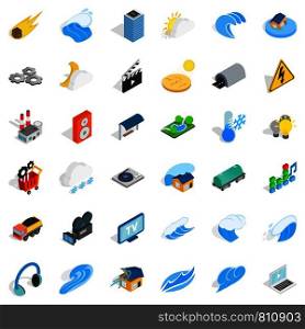 Vitality icons set. Isometric style of 36 vitality vector icons for web isolated on white background. Vitality icons set, isometric style