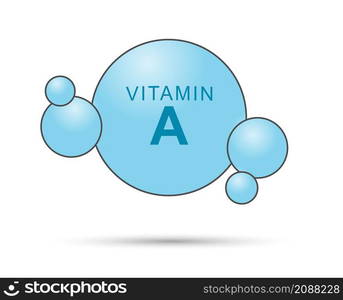 Vitamin A icon. A conditional image of a vitamin for a thematic design. Flat style.