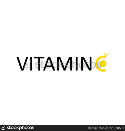Vitamin C icon logo vector design