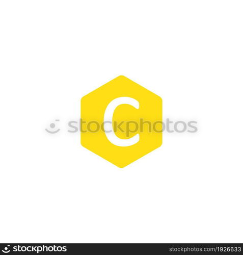 Vitamin C icon logo vector design