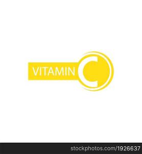 Vitamin C icon logo vector design