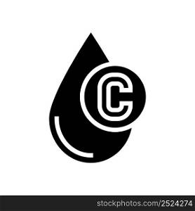 vitamin c in lemon glyph icon vector. vitamin c in lemon sign. isolated contour symbol black illustration. vitamin c in lemon glyph icon vector illustration
