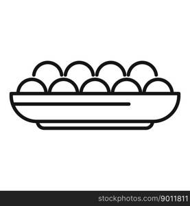 Vitamin D caviar icon outline vector. Food nutrition. Tuna diet. Vitamin D caviar icon outline vector. Food nutrition