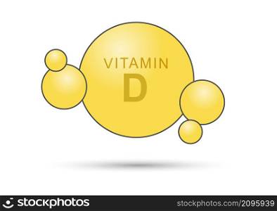 Vitamin D icon. A conditional image of a vitamin for a thematic design. Flat style.