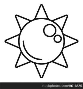 Vitamin D sunlight icon outline vector. Sun skin. Human lack. Vitamin D sunlight icon outline vector. Sun skin