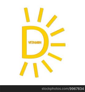 Vitamin d yellow. Medical concept. Vector illustration. Stock image. EPS 10.