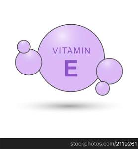 Vitamin E icon. A conditional image of a vitamin for a thematic design. Flat style.