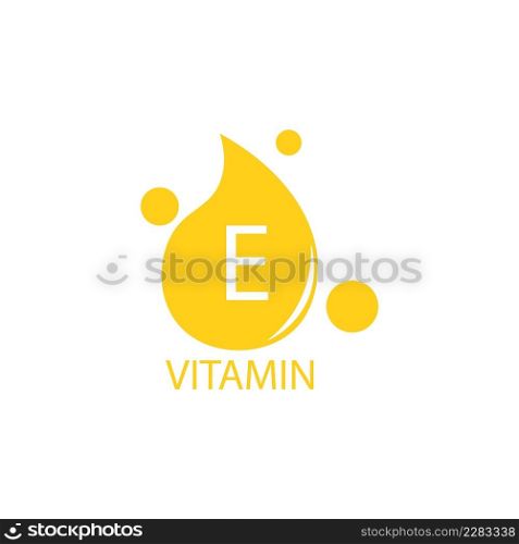 Vitamin E icon logo vector design