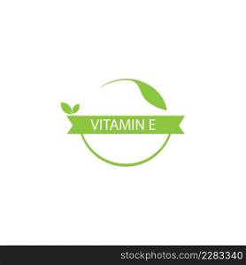 Vitamin E icon logo vector design