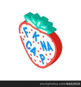 vitamin strawberries isometric icon vector. vitamin strawberries sign. isolated symbol illustration. vitamin strawberries isometric icon vector illustration